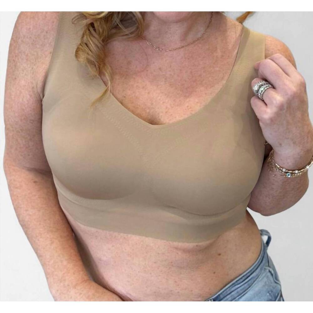 NEW ELIETIAN seamless cloud comfort bra in nude